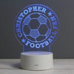 Personalised Football Themed LED Colour Changing Desk Night Light - Image 5