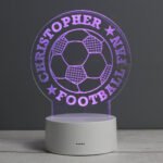 Personalised Football Themed LED Colour Changing Desk Night Light - Image 7