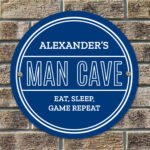 Personalised 'Man Cave' Heritage Design Plastic Plaque