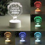Personalised 'Santa Stop Here For...' LED Colour Changing Night Light - Image 2