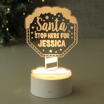 Personalised 'Santa Stop Here For...' LED Colour Changing Night Light - Image 3