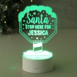 Personalised 'Santa Stop Here For...' LED Colour Changing Night Light - Image 4