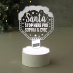 Personalised 'Santa Stop Here For...' LED Colour Changing Night Light - Image 8