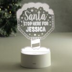 Personalised 'Santa Stop Here For...' LED Colour Changing Night Light - Image 9