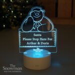 Personalised The Snowman LED Colour Changing Decoration & Night Light - Image 9