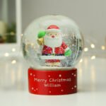 Personalised Any Message Stars Design Santa Snow Globe - Image 3