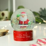 Personalised Any Message Stars Design Santa Snow Globe - Image 4