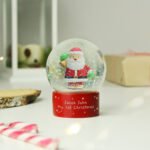 Personalised Any Message Stars Design Santa Snow Globe - Image 5