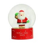 Personalised Any Message Stars Design Santa Snow Globe - Image 7