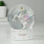 Personalised Name Only Unicorn Glass Snow Globe - Image 2