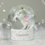 Personalised Name Only Unicorn Glass Snow Globe - Image 3