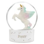 Personalised Name Only Unicorn Glass Snow Globe - Image 4