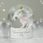 Personalised Any Message Unicorn Glass Snow Globe - Image 3