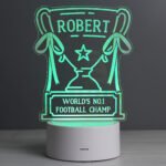 Personalised Trophy Design LED Colour Changing Night Light