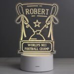 Personalised Trophy Design LED Colour Changing Night Light - Image 6