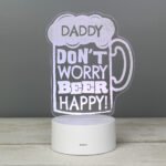 Personalised 'Don't Worry Beer Happy!' LED Colour Changing Light - Image 10