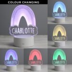 Personalised Rainbow Design LED Colour Changing Night Light - Image 2