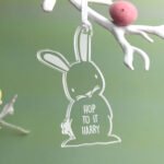 Personalised Easter Bunny Shaped Hanging Acrylic Decoration - Image 5