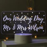 Personalised Any Message Polka Dot Design LED Colour Changing Night Light - Image 3