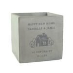 Personalised Any Message New Home Design Concrete Plant Pot - Image 6