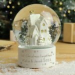 Personalised Any Message Village Glitter Glass Snow Globe - Image 7