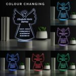 Personalised Any Message Angel Shaped Memorial Colour Changing LED Light - Image 2