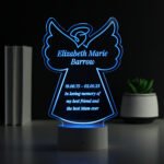Personalised Any Message Angel Shaped Memorial Colour Changing LED Light - Image 3
