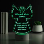 Personalised Any Message Angel Shaped Memorial Colour Changing LED Light - Image 5
