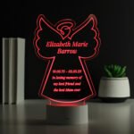Personalised Any Message Angel Shaped Memorial Colour Changing LED Light - Image 7