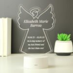 Personalised Any Message Angel Shaped Memorial Colour Changing LED Light - Image 9