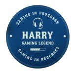 Personalised Gaming Headphones Design Plastic Blue Plaque - Image 4