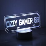 Personalised Gamer Tag LED Colour Changing Night Light - Image 3