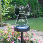 Personalised Angel Shaped Memorial Outdoor LED Colour Changing Solar Light - Image 12