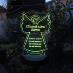 Personalised Angel Shaped Memorial Outdoor LED Colour Changing Solar Light - Image 2