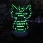 Personalised Angel Shaped Memorial Outdoor LED Colour Changing Solar Light - Image 4