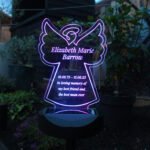 Personalised Angel Shaped Memorial Outdoor LED Colour Changing Solar Light - Image 5