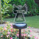 Personalised Angel Shaped Memorial Outdoor LED Colour Changing Solar Light - Image 9