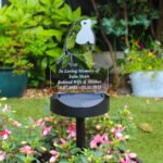 Personalised Robin Design Memorial Outdoor LED Colour Changing Solar Light - Image 9