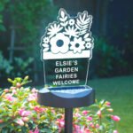 Personalised Plant Pot Design Outdoor Solar Colour Changing Light - Image 6