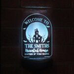 Personalised 'Haunted House' Halloween Outdoor LED Colour Changing Solar Light - Image 4
