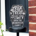 Personalised 'Trick or Treat' Halloween Outdoor LED Colour Changing Solar Light