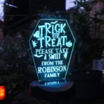 Personalised 'Trick or Treat' Halloween Outdoor LED Colour Changing Solar Light - Image 5