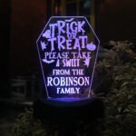Personalised 'Trick or Treat' Halloween Outdoor LED Colour Changing Solar Light - Image 6