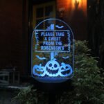Personalised Pumpkin Patch Design Halloween Outdoor LED Colour Changing Solar Light - Image 3