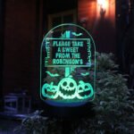 Personalised Pumpkin Patch Design Halloween Outdoor LED Colour Changing Solar Light - Image 4