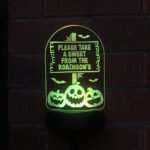 Personalised Pumpkin Patch Design Halloween Outdoor LED Colour Changing Solar Light - Image 5