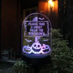 Personalised Pumpkin Patch Design Halloween Outdoor LED Colour Changing Solar Light - Image 6