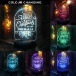 Personalised Family Christmas Outdoor LED Colour Changing Solar Light - Image 2