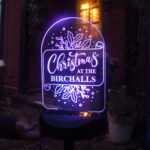 Personalised Family Christmas Outdoor LED Colour Changing Solar Light - Image 4