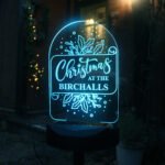 Personalised Family Christmas Outdoor LED Colour Changing Solar Light - Image 5